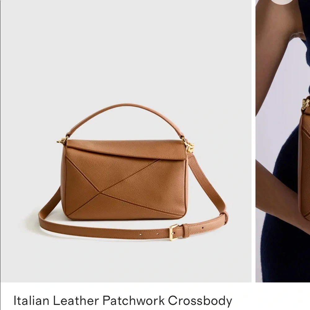 Quince - Italian leather patchwork crossbody - Picture 2 of 6